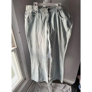Vintage dELiA*s Light Wash Wide‎ Leg Jeans Mid Rise 100% Cotton Size 13 90s Y2K